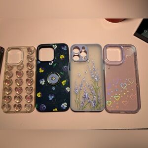 Velvet Caviar Floral and Heart Phone Cases - Black, Purple, Gold